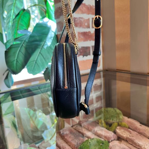 GUCCI Ophidia Round Mini Grained Calfskin Web Backpack - Picture 3 of 11